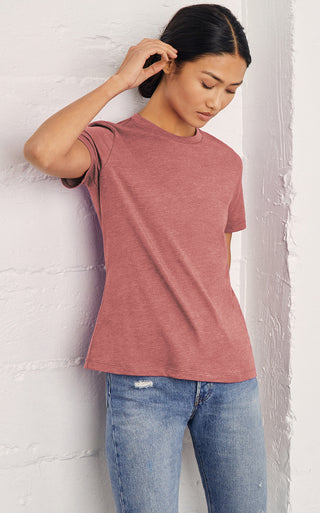 BELLA+CANVAS Women's Relaxed CVC Tee (Heather Slate)