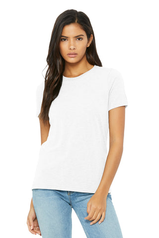 BELLA+CANVAS Women's Relaxed Triblend Tee (Solid White Triblend)