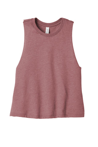 BELLA+CANVAS Women's Racerback Cropped Tank (Heather Mauve)