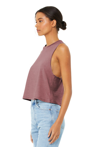 BELLA+CANVAS Women's Racerback Cropped Tank (Heather Mauve)