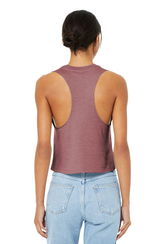 BELLA+CANVAS Women's Racerback Cropped Tank (Heather Mauve)