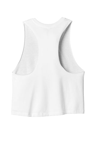 BELLA+CANVAS Women's Racerback Cropped Tank (Solid White Blend)