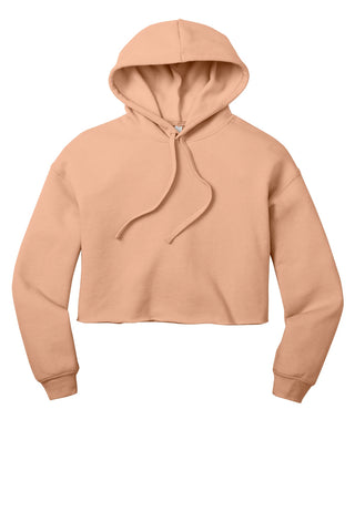 BELLA+CANVAS Women's Sponge Fleece Cropped Fleece Hoodie (Peach)