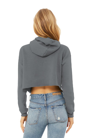 BELLA+CANVAS Women's Sponge Fleece Cropped Fleece Hoodie (Storm)