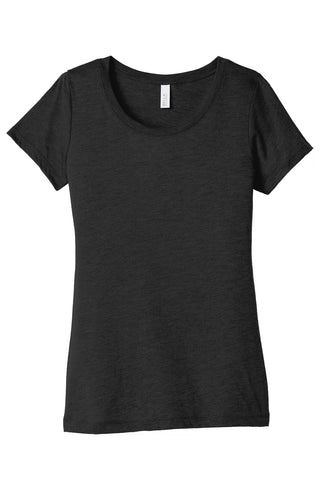 BELLA+CANVAS Women's Triblend Short Sleeve Tee (Black Heather Triblend)