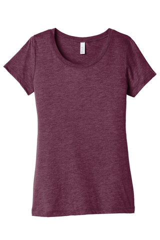 BELLA+CANVAS Women's Triblend Short Sleeve Tee (Maroon Triblend)