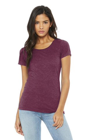 BELLA+CANVAS Women's Triblend Short Sleeve Tee (Maroon Triblend)