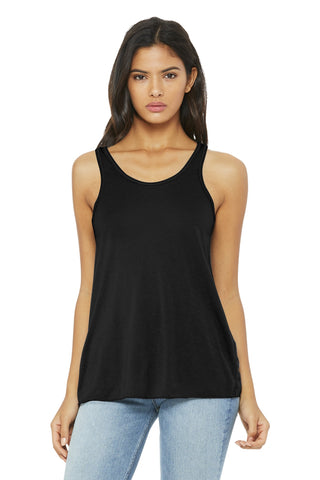 BELLA+CANVAS Women's Flowy Racerback Tank (Black)