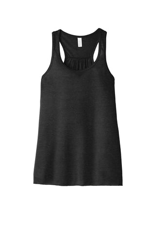 BELLA+CANVAS Women's Flowy Racerback Tank (Black Heather)