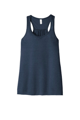 BELLA+CANVAS Women's Flowy Racerback Tank (Heather Navy)