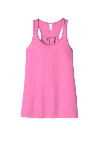 BELLA+CANVAS Women's Flowy Racerback Tank (Neon Pink)