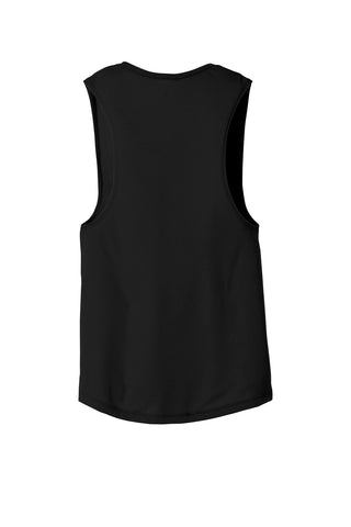 BELLA+CANVAS Women's Flowy Scoop Muscle Tank (Black)