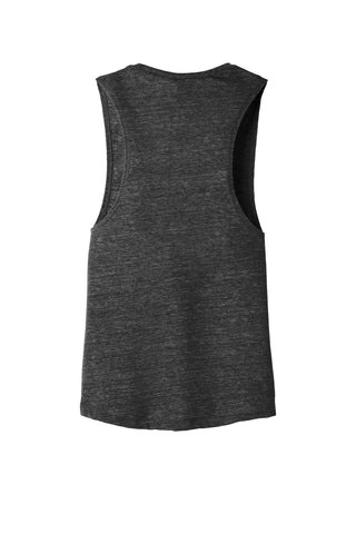 BELLA+CANVAS Women's Flowy Scoop Muscle Tank (Charcoal Black Slub)