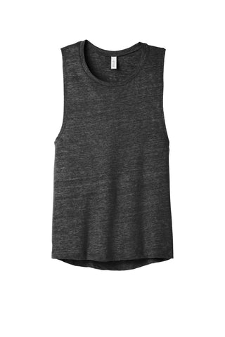 BELLA+CANVAS Women's Flowy Scoop Muscle Tank (Charcoal Black Slub)