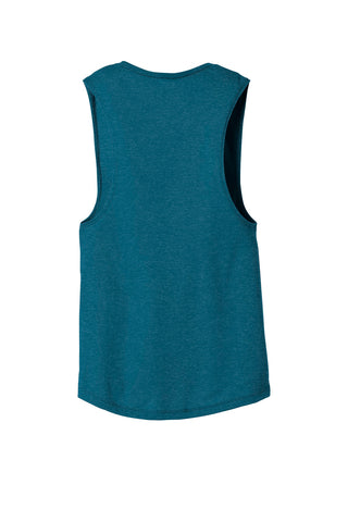 BELLA+CANVAS Women's Flowy Scoop Muscle Tank (Heather Deep Teal)