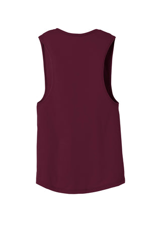 BELLA+CANVAS Women's Flowy Scoop Muscle Tank (Maroon)