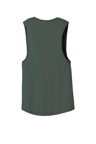 BELLA+CANVAS Women's Flowy Scoop Muscle Tank (Military Green)