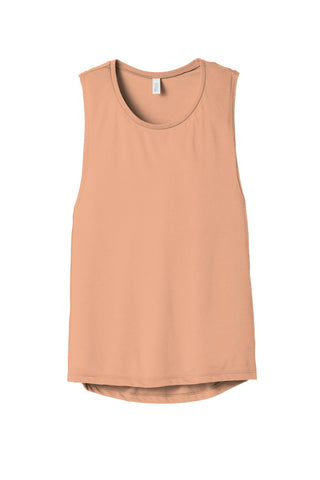 BELLA+CANVAS Women's Flowy Scoop Muscle Tank (Peach)