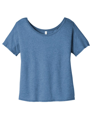 BELLA+CANVAS Women's Slouchy Tee (Blue Triblend)