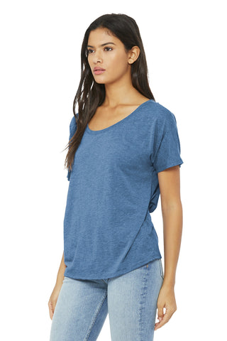 BELLA+CANVAS Women's Slouchy Tee (Blue Triblend)