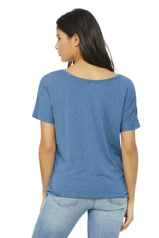 BELLA+CANVAS Women's Slouchy Tee (Blue Triblend)