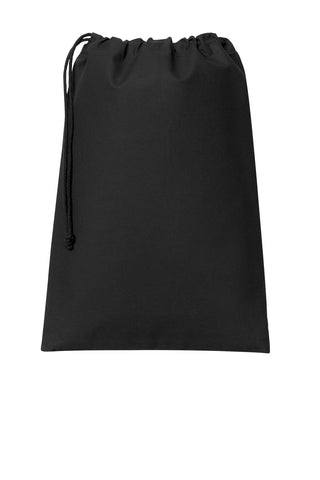 Port Authority Core Cotton Drawstring Bag (Deep Black)