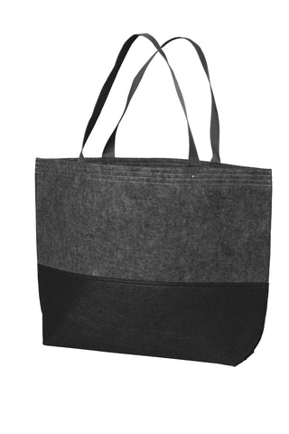 Port Authority Large Felt Tote (Black/ Felt Charcoal)