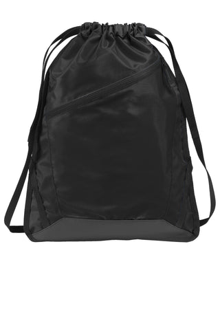 Port Authority Zip-It Cinch Pack (Black/ Black)