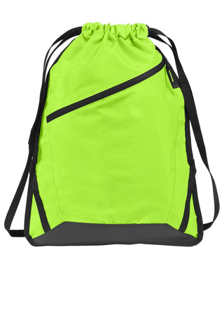 Port Authority Zip-It Cinch Pack (Lime Shock/ Black)