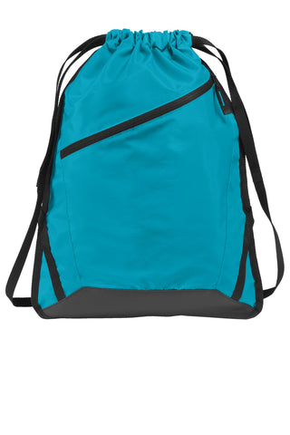 Port Authority Zip-It Cinch Pack (Tropic Blue/ Black)