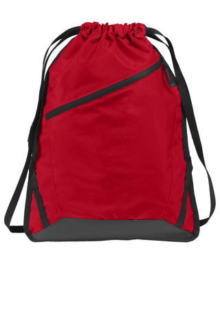 Port Authority Zip-It Cinch Pack (True Red/ Black)