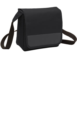 Port Authority Lunch Cooler Messenger (Black/ Dark Charcoal)