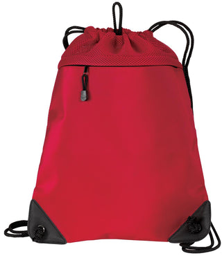 Port Authority Cinch Pack with Mesh Trim (Chili Red)