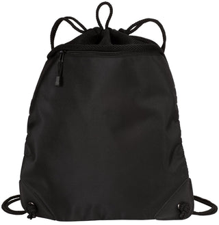 Port Authority Cinch Pack with Mesh Trim (Black)