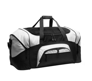 Port Authority Standard Colorblock Sport Duffel (Black/ Grey)