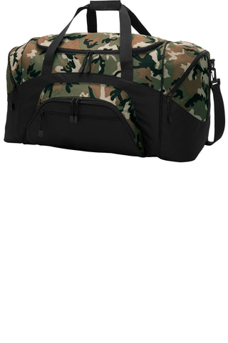 Port Authority Standard Colorblock Sport Duffel (Military Camo/ Black)