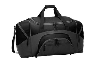 Port Authority Standard Colorblock Sport Duffel (Heather Grey/ Black)