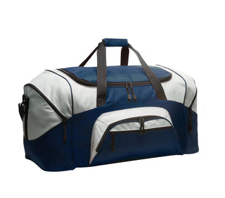 Port Authority Standard Colorblock Sport Duffel (Navy/ Grey)