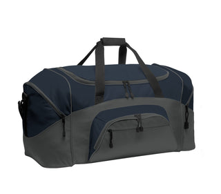 Port Authority Standard Colorblock Sport Duffel (Navy/ Dark Charcoal)