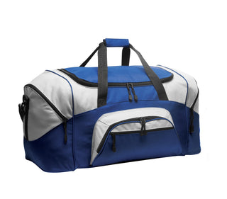 Port Authority Standard Colorblock Sport Duffel (True Royal/ Grey)