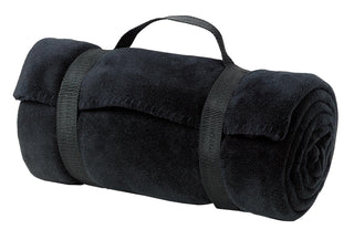 Port Authority Value Fleece Blanket with Strap (Black)