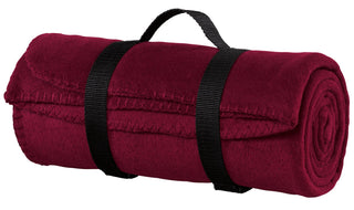 Port Authority Value Fleece Blanket with Strap (Maroon)