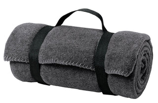 Port Authority Value Fleece Blanket with Strap (Midnight Heather)