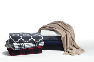 Port Authority Ultra Plush Blanket (Black/ White Plaid)