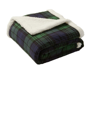 Port Authority Flannel Sherpa Blanket (Black Watch)