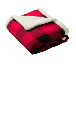 Port Authority Flannel Sherpa Blanket (Buffalo Plaid)