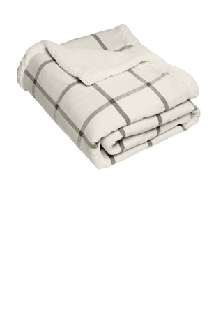 Port Authority Flannel Sherpa Blanket (Window Pane)