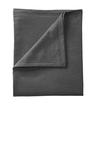 Port & Company Core Fleece Sweatshirt Blanket (Dark Heather Grey)