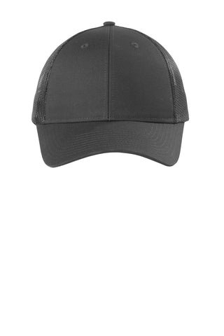 Port Authority Low-Profile Snapback Trucker Cap (Grey Steel)