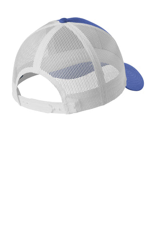 Port Authority Low-Profile Snapback Trucker Cap (True Blue Heather/ Silver Mist)